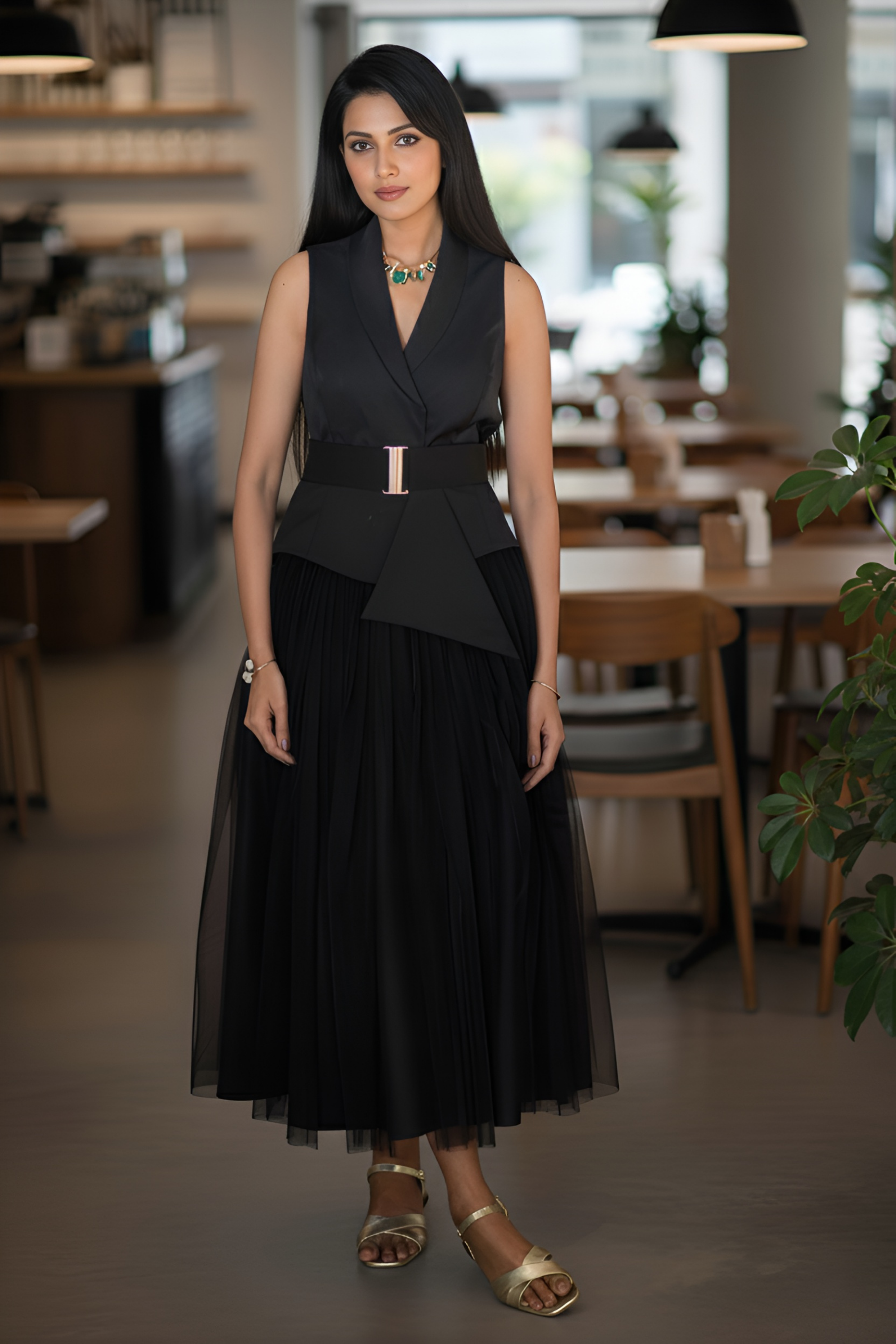 Black On Black Skirt Set - Bold & Classic